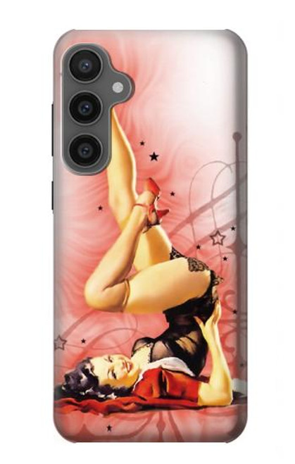 W1669 Pinup Girl Vintage Hard Case and Leather Flip Case For Samsung Galaxy S23 FE