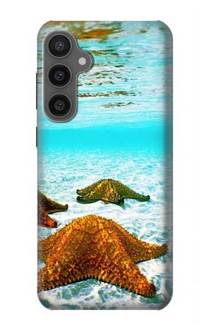 W1679 Starfish Sea Beach Hard Case and Leather Flip Case For Samsung Galaxy S23 FE