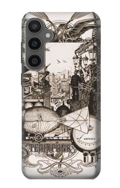 W1681 Steampunk Drawing Hard Case and Leather Flip Case For Samsung Galaxy S23 FE