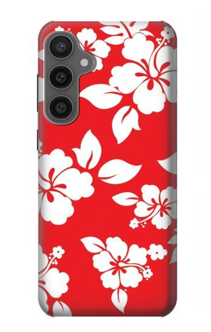 W1949 Hawaiian Hibiscus Pattern Hard Case and Leather Flip Case For Samsung Galaxy S23 FE