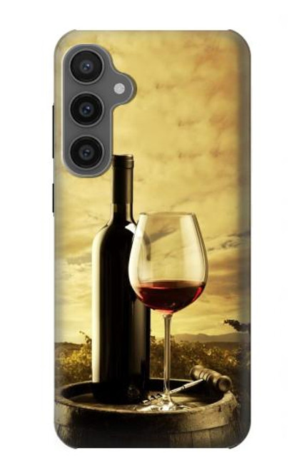 W2042 A Grape Vineyard Grapes Bottle Red Wine Hard Case and Leather Flip Case For Samsung Galaxy S23 FE