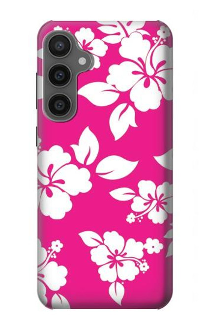 W2246 Hawaiian Hibiscus Pink Pattern Hard Case and Leather Flip Case For Samsung Galaxy S23 FE