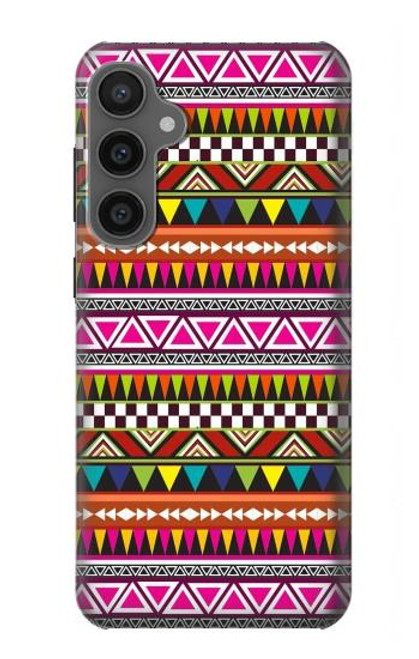 W2292 Aztec Tribal Pattern Hard Case and Leather Flip Case For Samsung Galaxy S23 FE