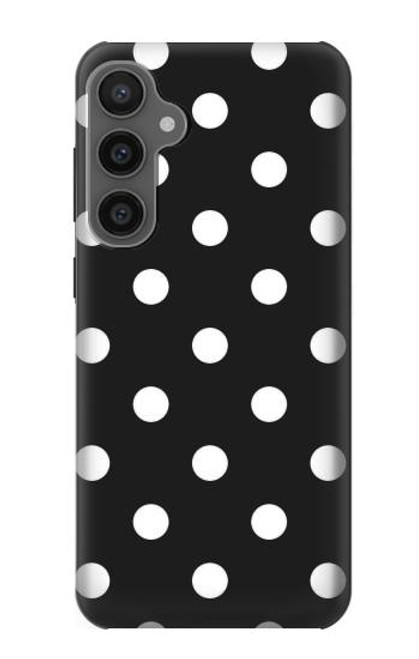 W2299 Black Polka Dots Hard Case and Leather Flip Case For Samsung Galaxy S23 FE