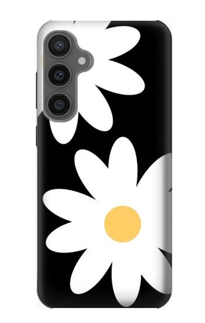 W2315 Daisy White Flowers Hard Case and Leather Flip Case For Samsung Galaxy S23 FE