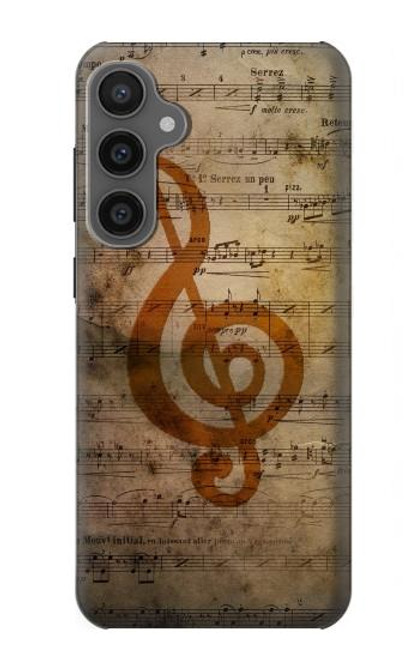 W2368 Sheet Music Notes Hard Case and Leather Flip Case For Samsung Galaxy S23 FE