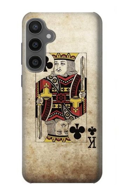 W2528 Poker King Card Hard Case and Leather Flip Case For Samsung Galaxy S23 FE