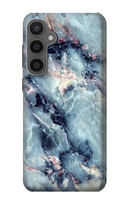 W2689 Blue Marble Texture Graphic Printed Hard Case and Leather Flip Case For Samsung Galaxy S23 FE