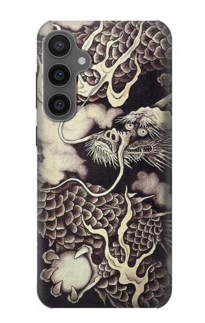 W2719 Japan Painting Dragon Hard Case and Leather Flip Case For Samsung Galaxy S23 FE