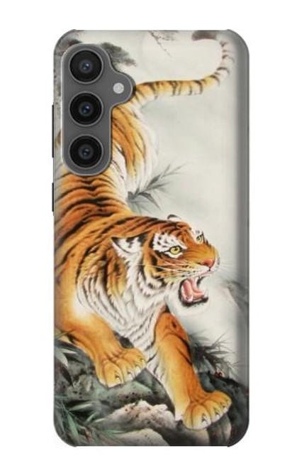 W2751 Chinese Tiger Brush Painting Hard Case and Leather Flip Case For Samsung Galaxy S23 FE