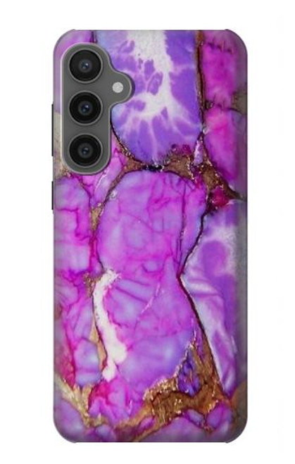 W2907 Purple Turquoise Stone Hard Case and Leather Flip Case For Samsung Galaxy S23 FE