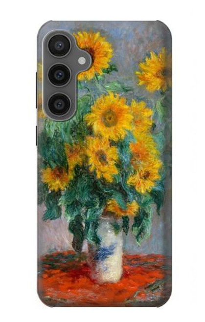 W2937 Claude Monet Bouquet of Sunflowers Hard Case and Leather Flip Case For Samsung Galaxy S23 FE