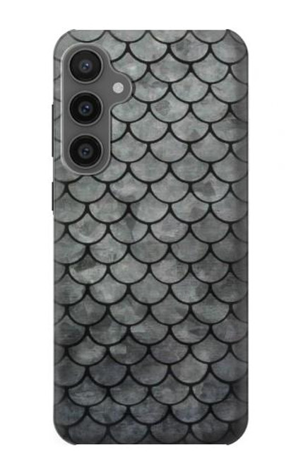 W2950 Silver Fish Scale Hard Case and Leather Flip Case For Samsung Galaxy S23 FE