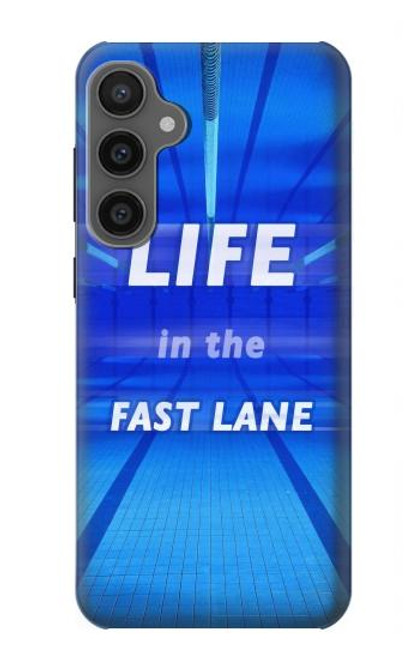 W3136 Life in the Fast Lane Swimming Pool Hard Case and Leather Flip Case For Samsung Galaxy S23 FE