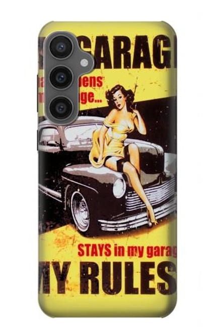 W3198 My Garage Pinup Girl Hard Case and Leather Flip Case For Samsung Galaxy S23 FE