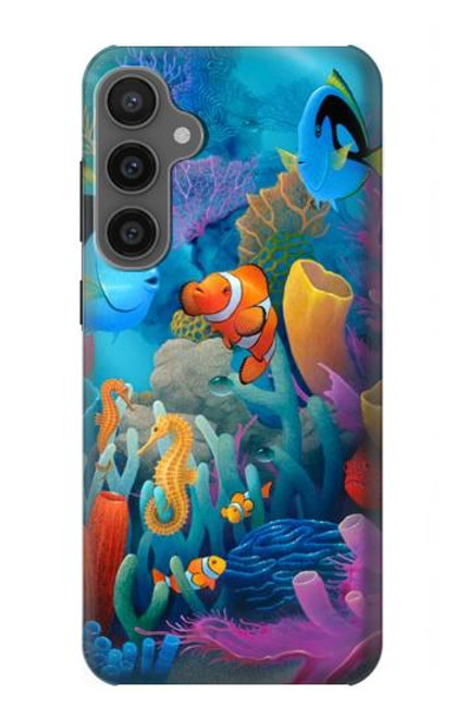 W3227 Underwater World Cartoon Hard Case and Leather Flip Case For Samsung Galaxy S23 FE