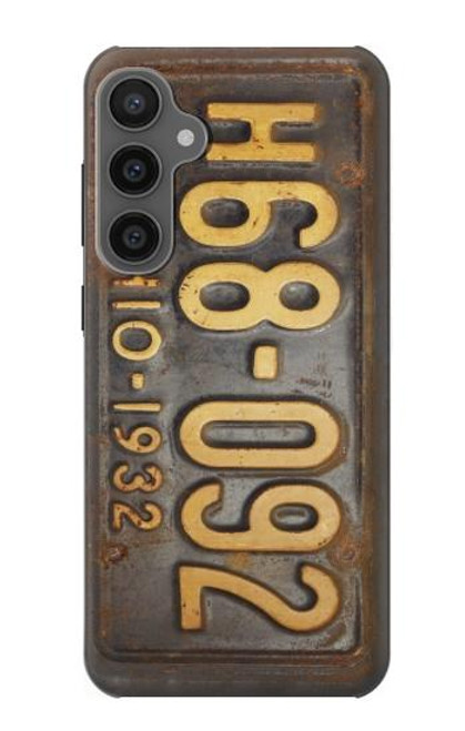 W3228 Vintage Car License Plate Hard Case and Leather Flip Case For Samsung Galaxy S23 FE