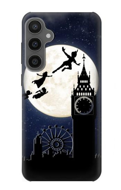 W3249 Peter Pan Fly Full Moon Night Hard Case and Leather Flip Case For Samsung Galaxy S23 FE