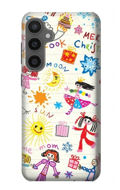 W3280 Kids Drawing Hard Case and Leather Flip Case For Samsung Galaxy S23 FE