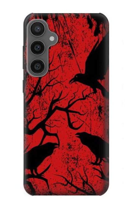 W3325 Crow Black Blood Tree Hard Case and Leather Flip Case For Samsung Galaxy S23 FE