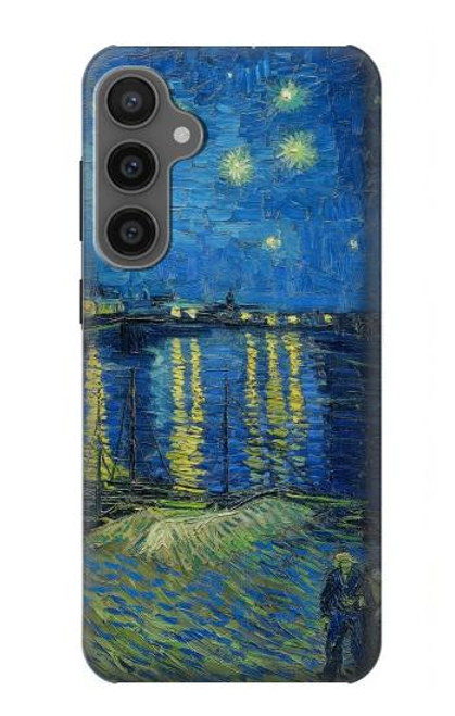 W3336 Van Gogh Starry Night Over the Rhone Hard Case and Leather Flip Case For Samsung Galaxy S23 FE