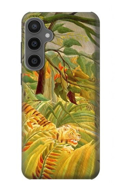 W3344 Henri Rousseau Tiger in a Tropical Storm Hard Case and Leather Flip Case For Samsung Galaxy S23 FE