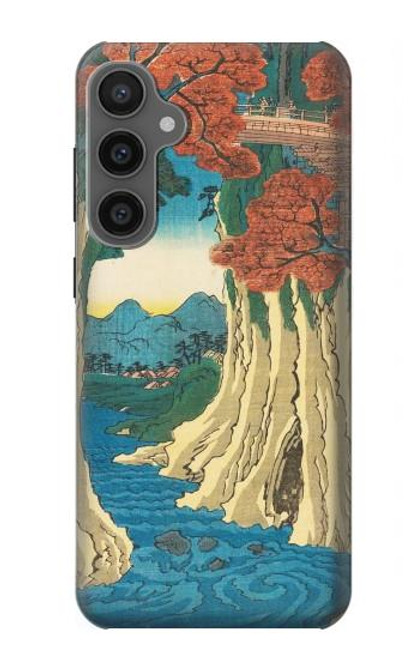 W3348 Utagawa Hiroshige The Monkey Bridge Hard Case and Leather Flip Case For Samsung Galaxy S23 FE