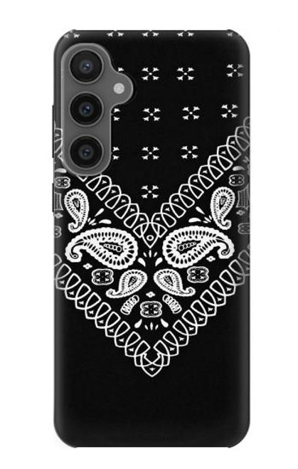 W3363 Bandana Black Pattern Hard Case and Leather Flip Case For Samsung Galaxy S23 FE