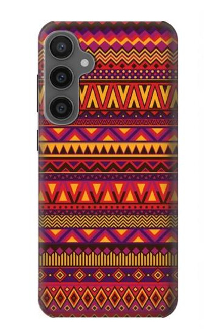 W3404 Aztecs Pattern Hard Case and Leather Flip Case For Samsung Galaxy S23 FE