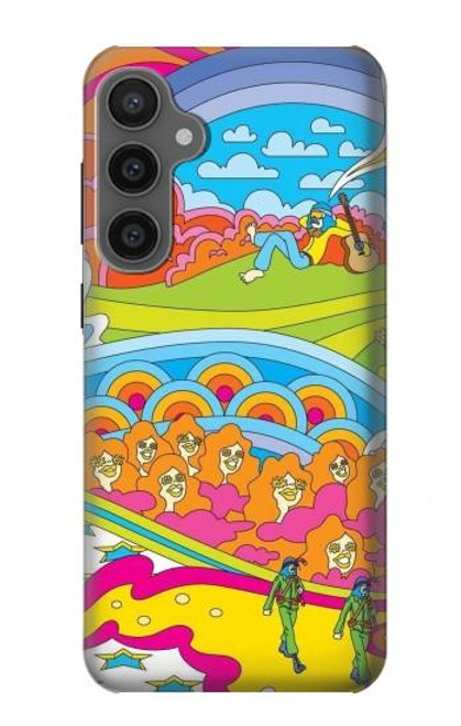 W3407 Hippie Art Hard Case and Leather Flip Case For Samsung Galaxy S23 FE