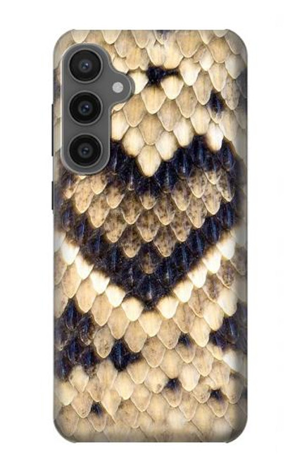 W3417 Diamond Rattle Snake Graphic Print Hard Case and Leather Flip Case For Samsung Galaxy S23 FE