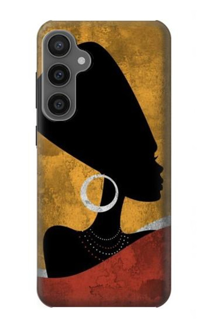 W3453 African Queen Nefertiti Silhouette Hard Case and Leather Flip Case For Samsung Galaxy S23 FE