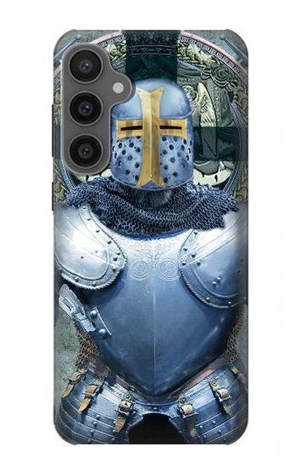 W3864 Medieval Templar Heavy Armor Knight Hard Case and Leather Flip Case For Samsung Galaxy S23 FE