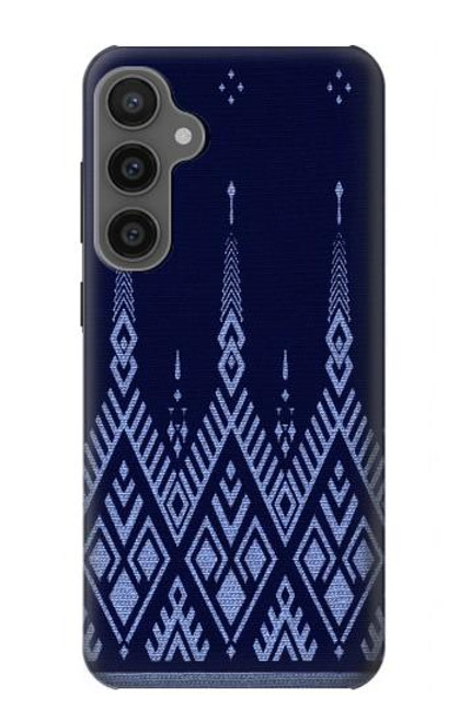 W3950 Textile Thai Blue Pattern Hard Case and Leather Flip Case For Samsung Galaxy S23 FE