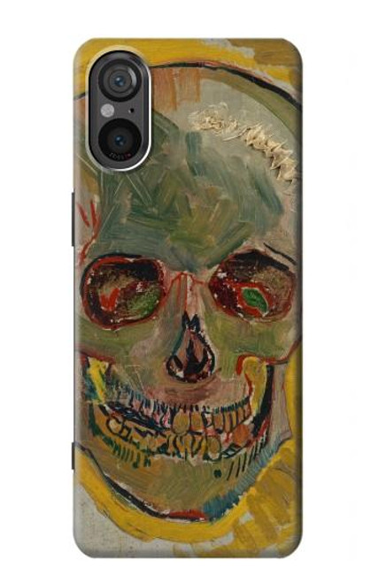 W3359 Vincent Van Gogh Skull Hard Case and Leather Flip Case For Sony Xperia 5 V