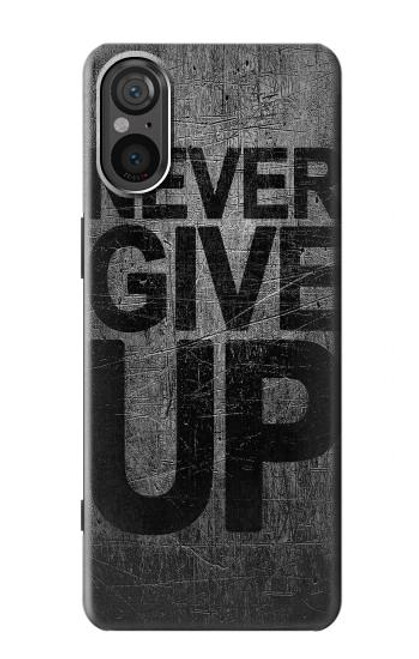 W3367 Never Give Up Hard Case and Leather Flip Case For Sony Xperia 5 V