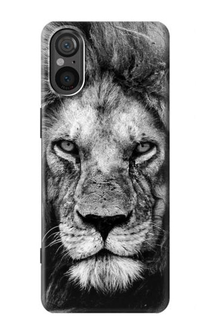 W3372 Lion Face Hard Case and Leather Flip Case For Sony Xperia 5 V