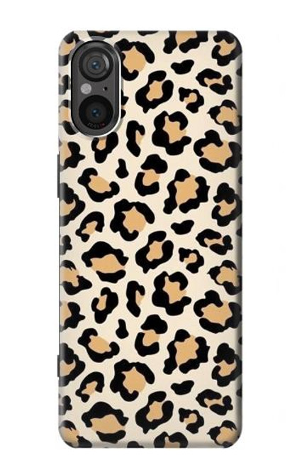 W3374 Fashionable Leopard Seamless Pattern Hard Case and Leather Flip Case For Sony Xperia 5 V