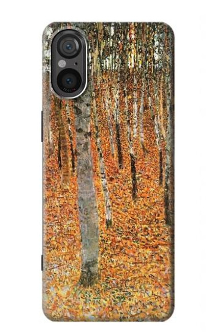 W3380 Gustav Klimt Birch Forest Hard Case and Leather Flip Case For Sony Xperia 5 V