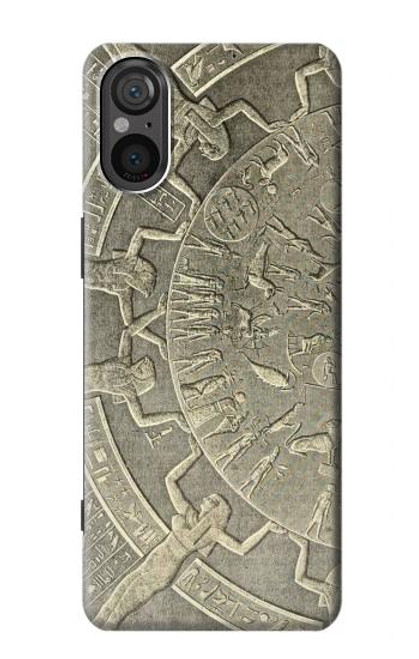 W3396 Dendera Zodiac Ancient Egypt Hard Case and Leather Flip Case For Sony Xperia 5 V