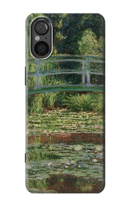 W3674 Claude Monet Footbridge and Water Lily Pool Hard Case and Leather Flip Case For Sony Xperia 5 V