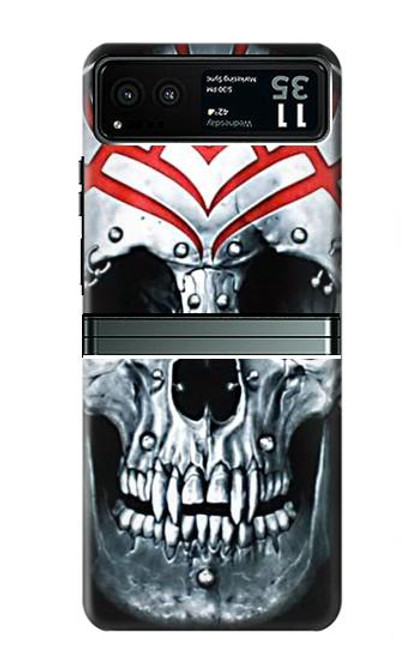 W0223 Vampire Skull Tattoo Hard Case and Leather Flip Case For Motorola Razr 40