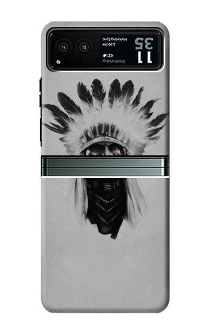 W0451 Indian Chief Hard Case and Leather Flip Case For Motorola Razr 40