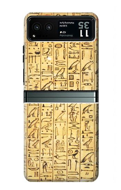 W1625 Egyptian Coffin Texts Hard Case and Leather Flip Case For Motorola Razr 40