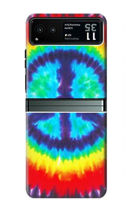 W1870 Tie Dye Peace Hard Case and Leather Flip Case For Motorola Razr 40