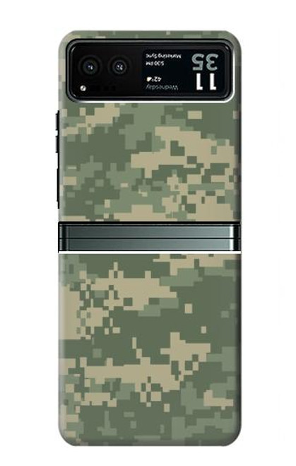 W2173 Digital Camo Camouflage Graphic Printed Hard Case and Leather Flip Case For Motorola Razr 40