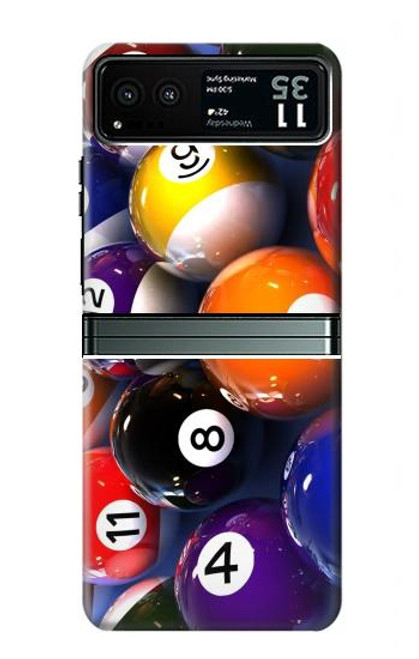 W2238 Billiard Pool Ball Hard Case and Leather Flip Case For Motorola Razr 40