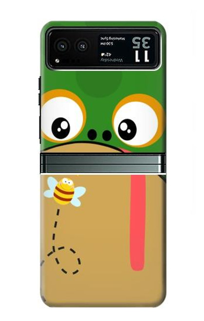 W2765 Frog Bee Cute Cartoon Hard Case and Leather Flip Case For Motorola Razr 40