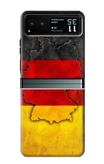 W2935 Germany Flag Map Hard Case and Leather Flip Case For Motorola Razr 40