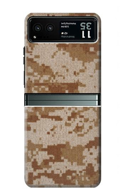 W2939 Desert Digital Camo Camouflage Hard Case and Leather Flip Case For Motorola Razr 40